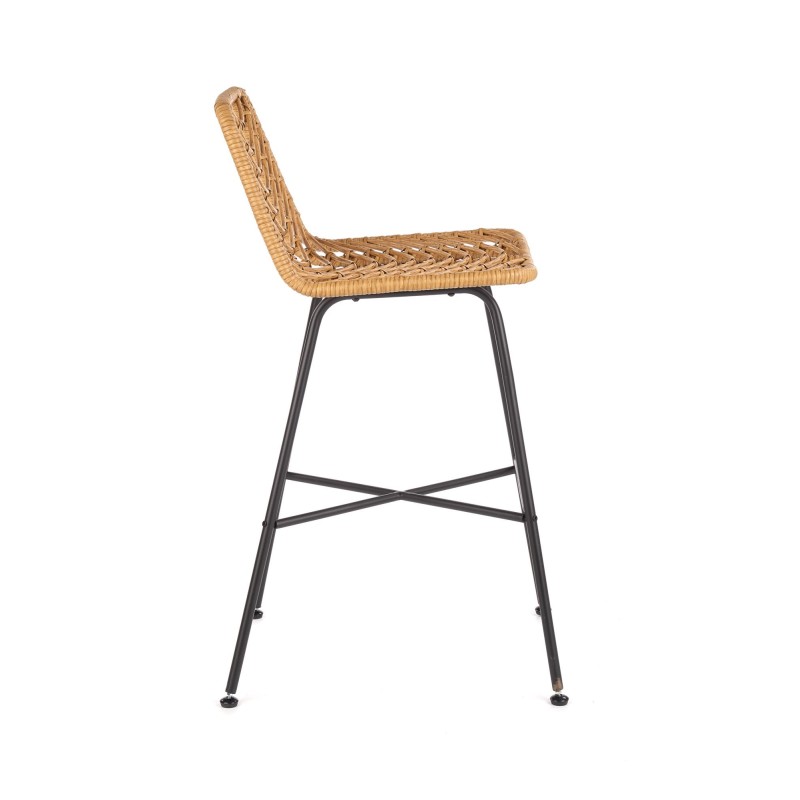 'H97 Black / Natural Bar Stool' 'H97 Black / Natural Bar Stool'