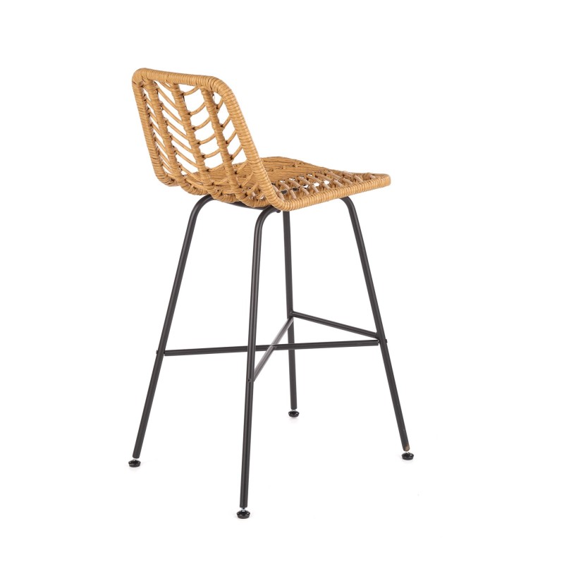 'H97 Black / Natural Bar Stool' 'H97 Black / Natural Bar Stool'