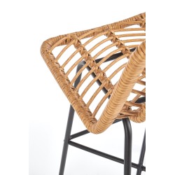 'H97 Black / Natural Bar Stool' 'H97 Black / Natural Bar Stool'