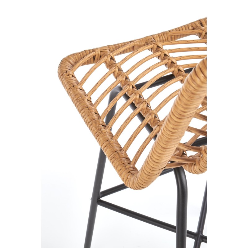 'H97 Black / Natural Bar Stool' 'H97 Black / Natural Bar Stool'