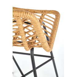 'H97 Black / Natural Bar Stool' 'H97 Black / Natural Bar Stool'