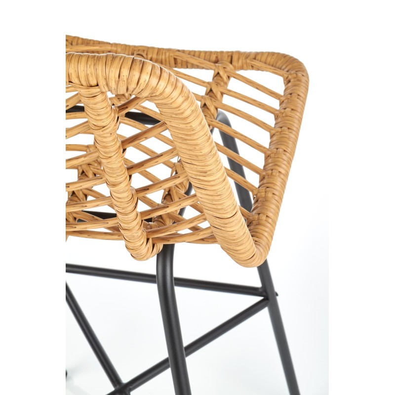 'H97 Black / Natural Bar Stool' 'H97 Black / Natural Bar Stool'