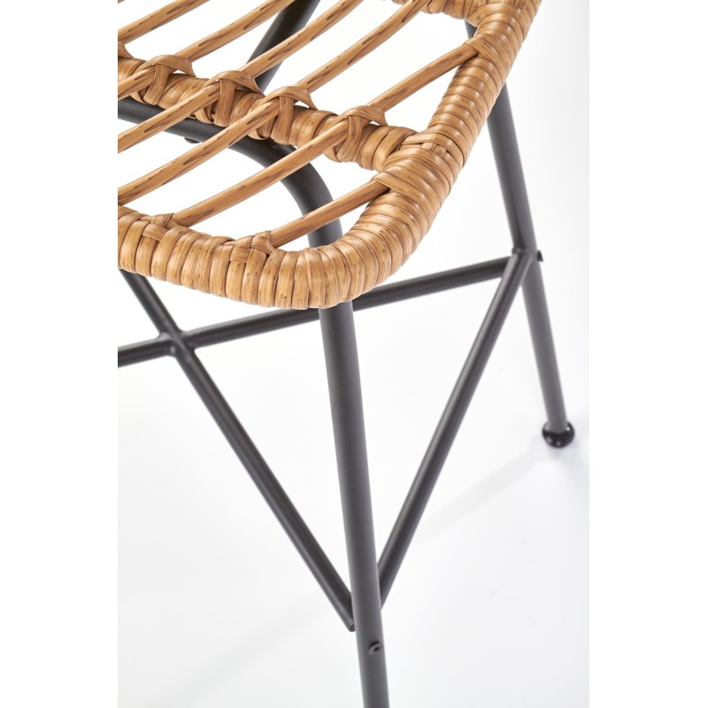 'H97 Black / Natural Bar Stool' 'H97 Black / Natural Bar Stool'
