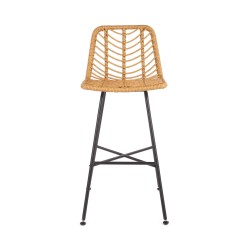 'H97 Black / Natural Bar Stool' 'H97 Black / Natural Bar Stool'
