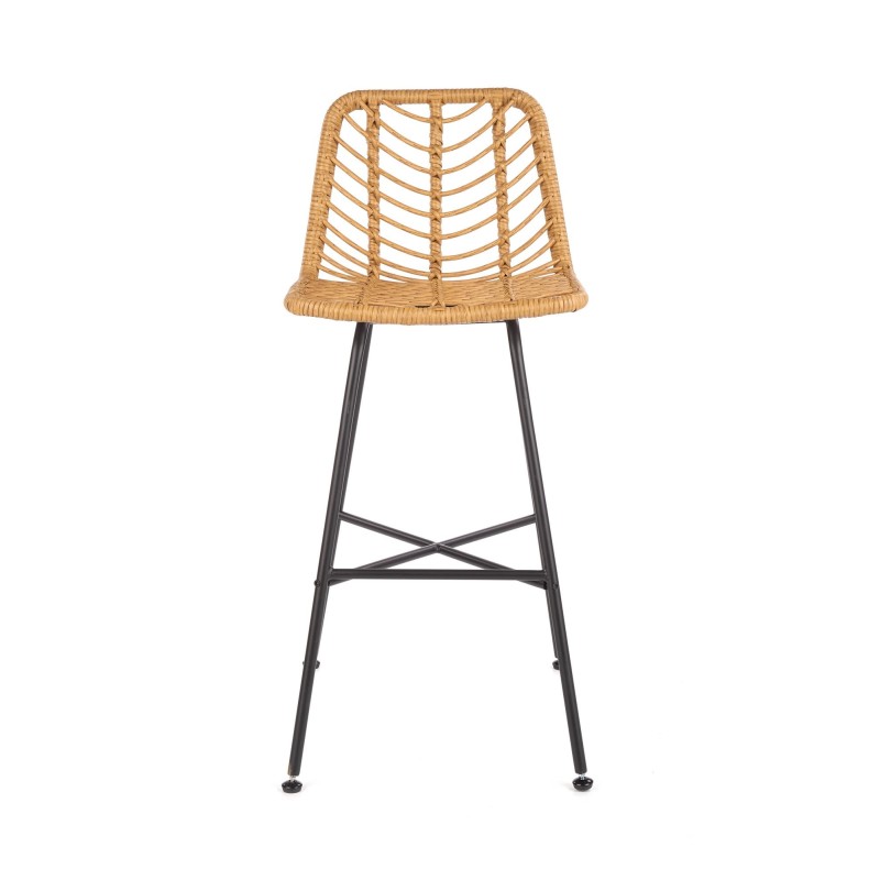 'H97 Black / Natural Bar Stool' 'H97 Black / Natural Bar Stool'