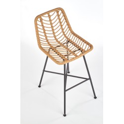 'H97 Black / Natural Bar Stool' 'H97 Black / Natural Bar Stool'