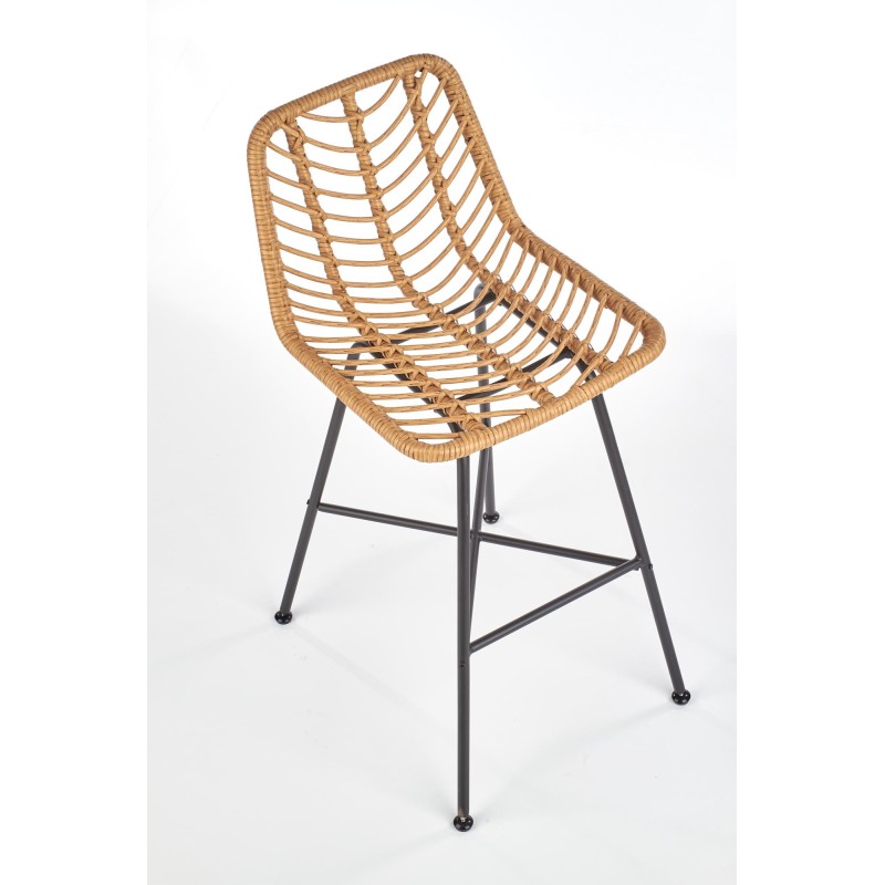 'H97 Black / Natural Bar Stool' 'H97 Black / Natural Bar Stool'