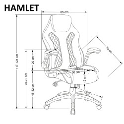 HAMLET fotel gabinetowy czarny / popielaty (1p 1szt) HAMLET fotel gabinetowy czarny / popielaty (1p 1szt)