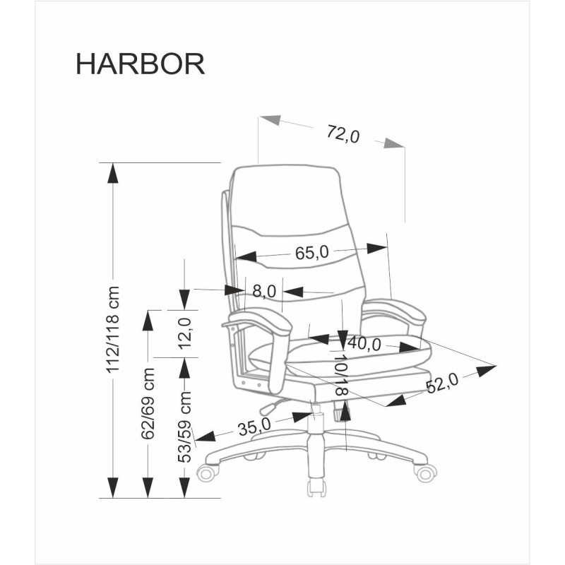 HARBOR fotel gabinetowy czarny HARBOR fotel gabinetowy czarny