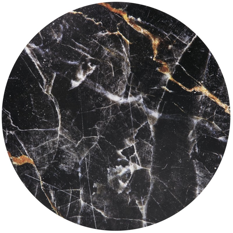 'HARISSA_G Gold Frame Coffee Table - Black Marble Top' 'HARISSA_G Gold Frame Coffee Table - Black Marble Top'
