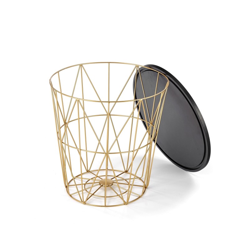 'HARISSA_G Gold Frame Coffee Table - Black Marble Top' 'HARISSA_G Gold Frame Coffee Table - Black Marble Top'