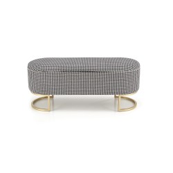 'HARMONY Bench with Storage Function, Black / White / Gold' 'HARMONY Bench with Storage Function, Black / White / Gold'