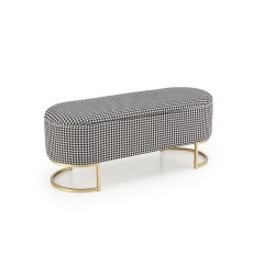 'HARMONY Bench with Storage Function, Black / White / Gold' 'HARMONY Bench with Storage Function, Black / White / Gold'