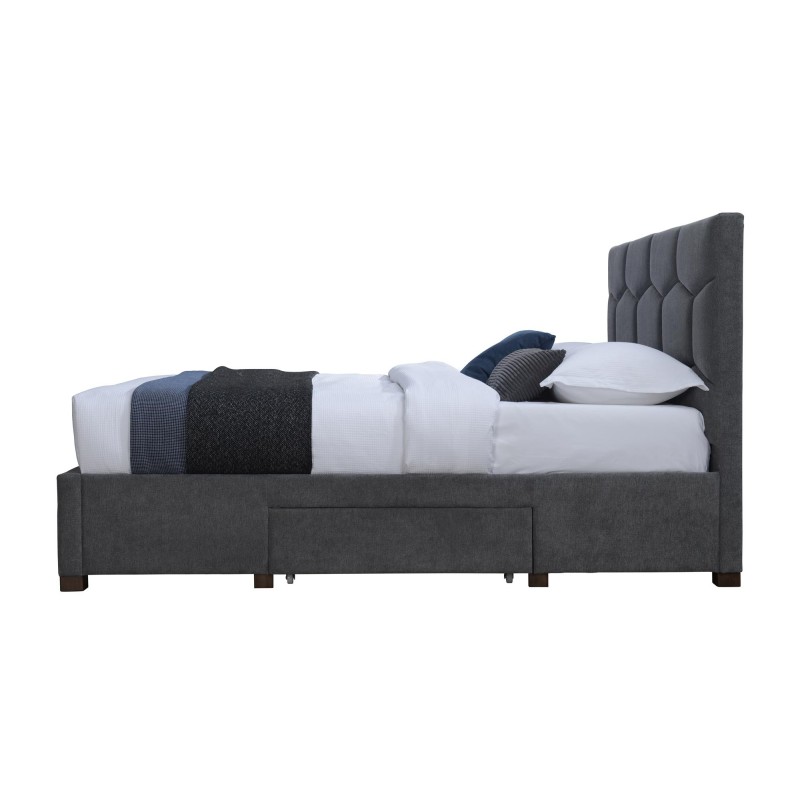 HARRIET 160 łóżko z szufladami popiel velvet (3p 1szt) HARRIET 160 łóżko z szufladami popiel velvet (3p 1szt)