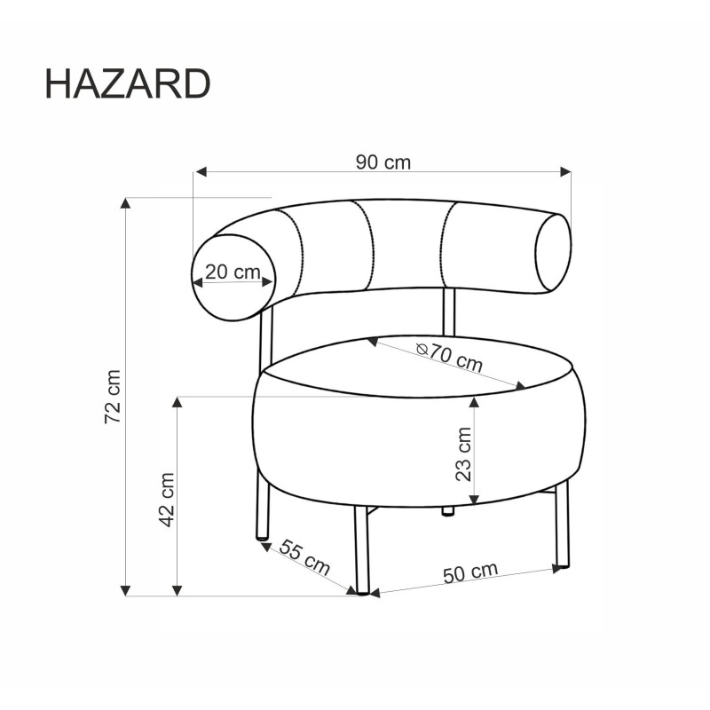 'HAZARD Relaxation Armchair, Cinnamon' 'HAZARD Relaxation Armchair, Cinnamon'