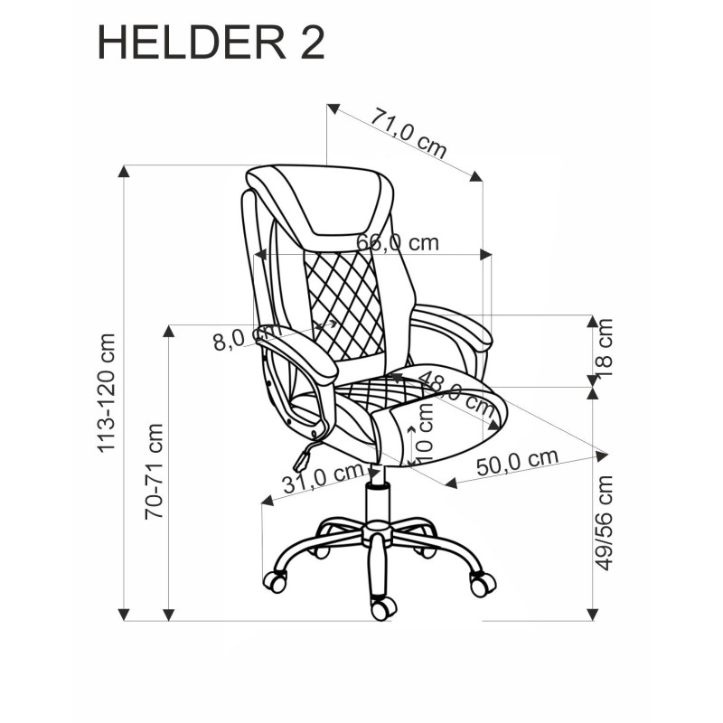 'HELDER 2 Executive Office Chair in Ash Grey' 'HELDER 2 Executive Office Chair in Ash Grey'