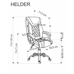 HELDER fotel gabinetowy czarny (1p 1szt) HELDER fotel gabinetowy czarny (1p 1szt)