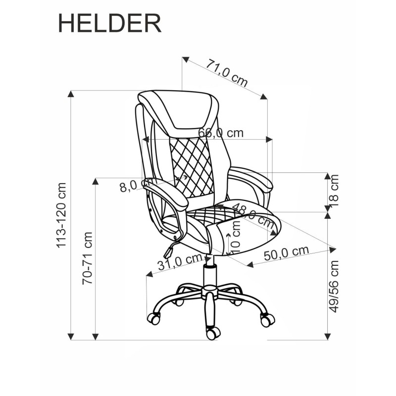 HELDER fotel gabinetowy czarny (1p 1szt) HELDER fotel gabinetowy czarny (1p 1szt)
