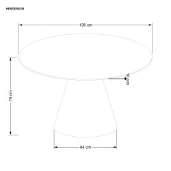 'HENDERSON Round Walnut Table' 'HENDERSON Round Walnut Table'