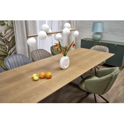 'HENRY Extendable Table, Top - Natural, Legs - Black' 'HENRY Extendable Table, Top - Natural, Legs - Black'