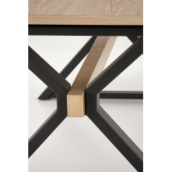 'HENRY Extendable Table, Top - Natural, Legs - Black' 'HENRY Extendable Table, Top - Natural, Legs - Black'