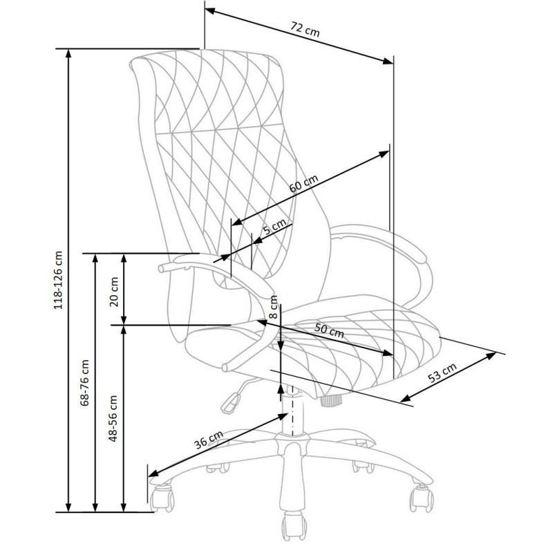 'HILTON Chocolate Office Armchair' 'HILTON Chocolate Office Armchair'