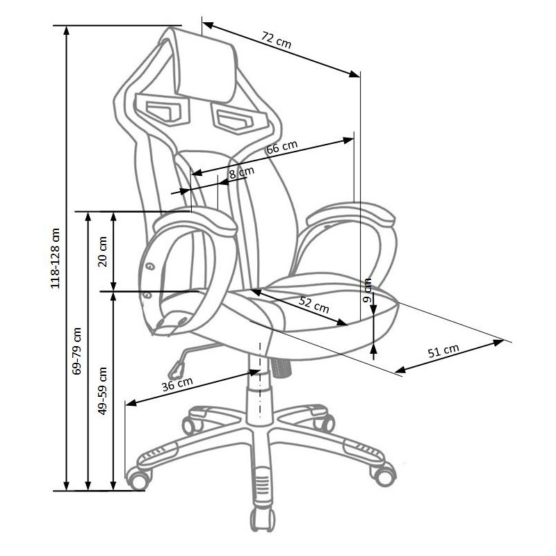 'HONOR Office Chair in Black-Red' 'HONOR Office Chair in Black-Red'
