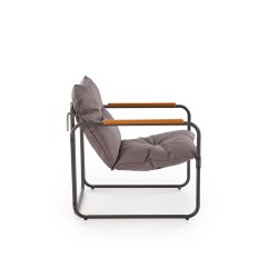 HUDSON, zestaw ogrodowy ( sofa, fotel 2x, ława ), popielaty / brązowy (1p 1zestaw) HUDSON, zestaw ogrodowy ( sofa, fotel 2x, ława ), popielaty / brązowy (1p 1zestaw)