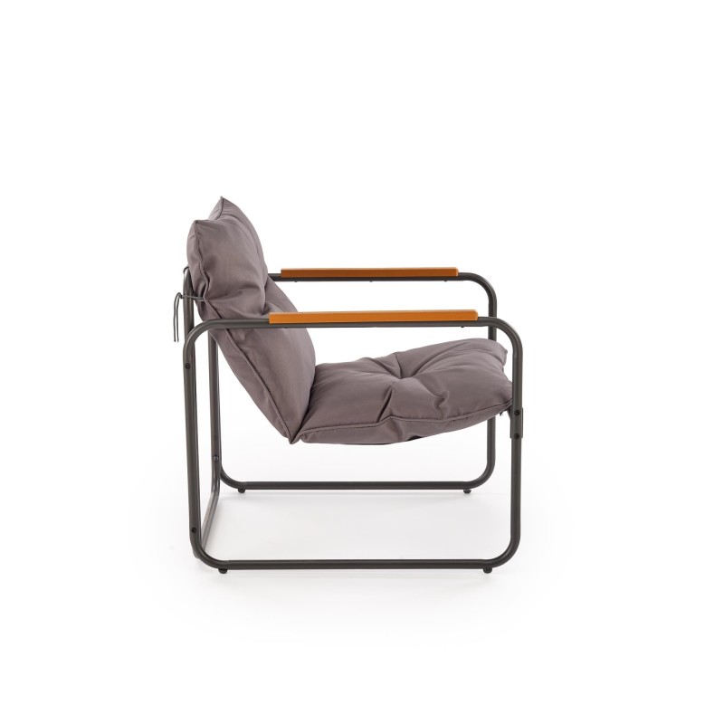 HUDSON, zestaw ogrodowy ( sofa, fotel 2x, ława ), popielaty / brązowy (1p 1zestaw) HUDSON, zestaw ogrodowy ( sofa, fotel 2x, ława ), popielaty / brązowy (1p 1zestaw)