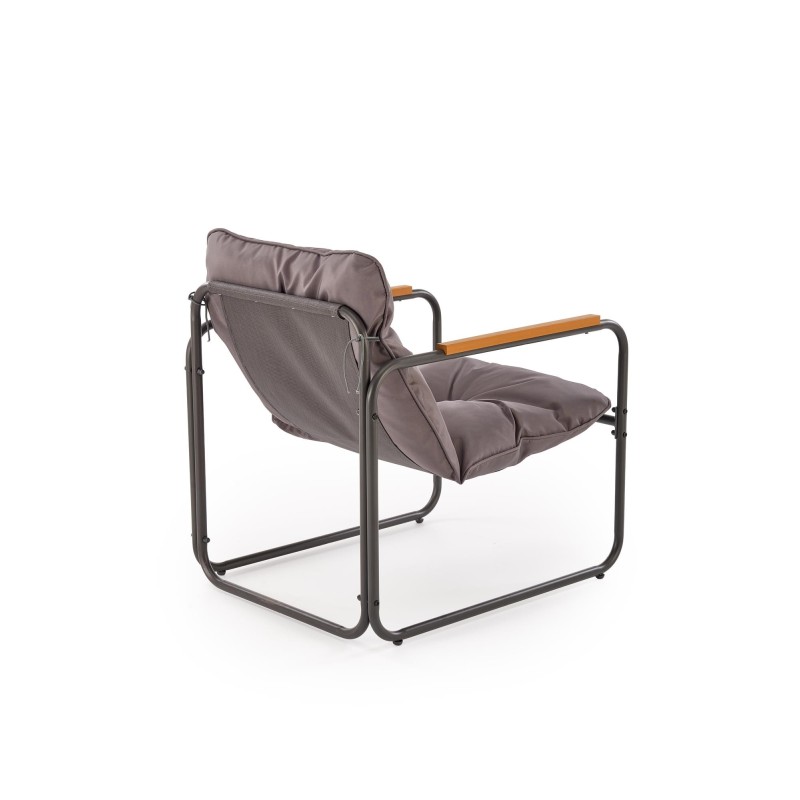 HUDSON, zestaw ogrodowy ( sofa, fotel 2x, ława ), popielaty / brązowy (1p 1zestaw) HUDSON, zestaw ogrodowy ( sofa, fotel 2x, ława ), popielaty / brązowy (1p 1zestaw)