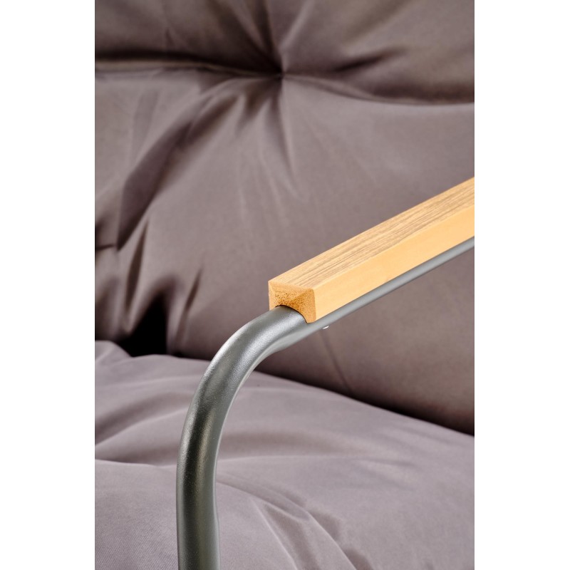 HUDSON, zestaw ogrodowy ( sofa, fotel 2x, ława ), popielaty / brązowy (1p 1zestaw) HUDSON, zestaw ogrodowy ( sofa, fotel 2x, ława ), popielaty / brązowy (1p 1zestaw)