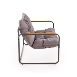 HUDSON, zestaw ogrodowy ( sofa, fotel 2x, ława ), popielaty / brązowy (1p 1zestaw) HUDSON, zestaw ogrodowy ( sofa, fotel 2x, ława ), popielaty / brązowy (1p 1zestaw)
