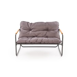HUDSON, zestaw ogrodowy ( sofa, fotel 2x, ława ), popielaty / brązowy (1p 1zestaw) HUDSON, zestaw ogrodowy ( sofa, fotel 2x, ława ), popielaty / brązowy (1p 1zestaw)