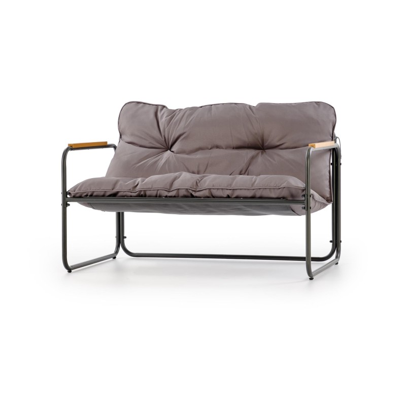 HUDSON, zestaw ogrodowy ( sofa, fotel 2x, ława ), popielaty / brązowy (1p 1zestaw) HUDSON, zestaw ogrodowy ( sofa, fotel 2x, ława ), popielaty / brązowy (1p 1zestaw)