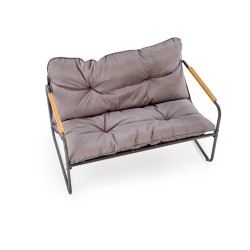 HUDSON, zestaw ogrodowy ( sofa, fotel 2x, ława ), popielaty / brązowy (1p 1zestaw) HUDSON, zestaw ogrodowy ( sofa, fotel 2x, ława ), popielaty / brązowy (1p 1zestaw)