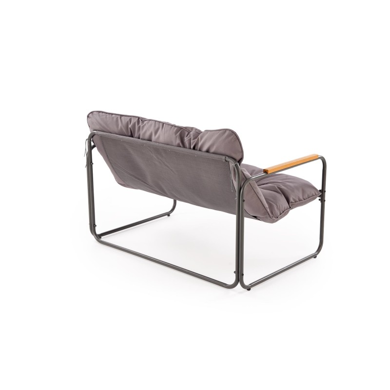 HUDSON, zestaw ogrodowy ( sofa, fotel 2x, ława ), popielaty / brązowy (1p 1zestaw) HUDSON, zestaw ogrodowy ( sofa, fotel 2x, ława ), popielaty / brązowy (1p 1zestaw)