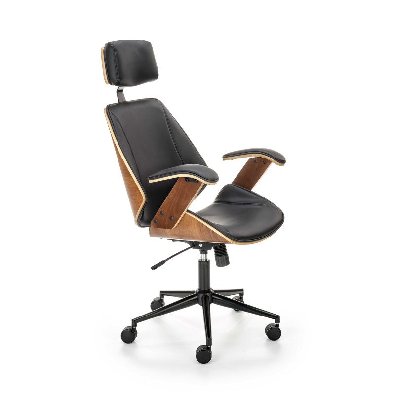 'IGNAZIO Swivel Chair, Walnut-Black' 'IGNAZIO Swivel Chair, Walnut-Black'