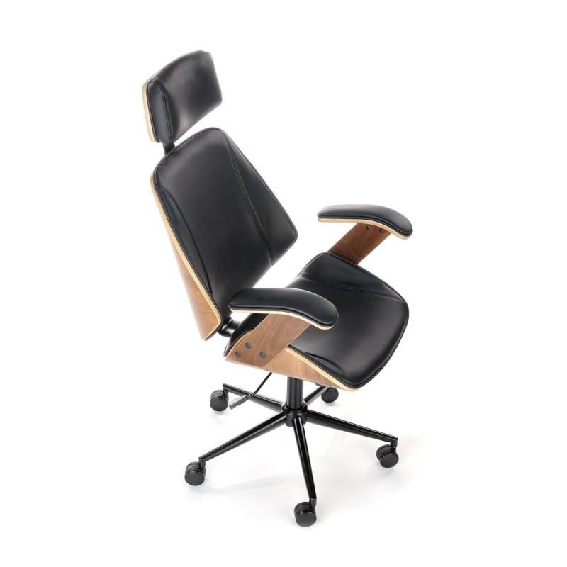 'IGNAZIO Swivel Chair, Walnut-Black' 'IGNAZIO Swivel Chair, Walnut-Black'