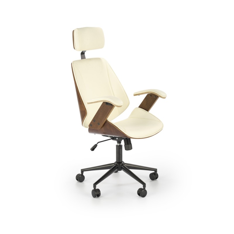 'IGNAZIO Swivel Chair, Walnut-Cream' 'IGNAZIO Swivel Chair, Walnut-Cream'