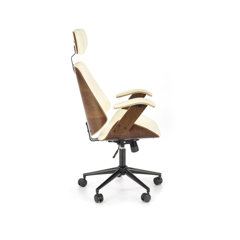 'IGNAZIO Swivel Chair, Walnut-Cream' 'IGNAZIO Swivel Chair, Walnut-Cream'