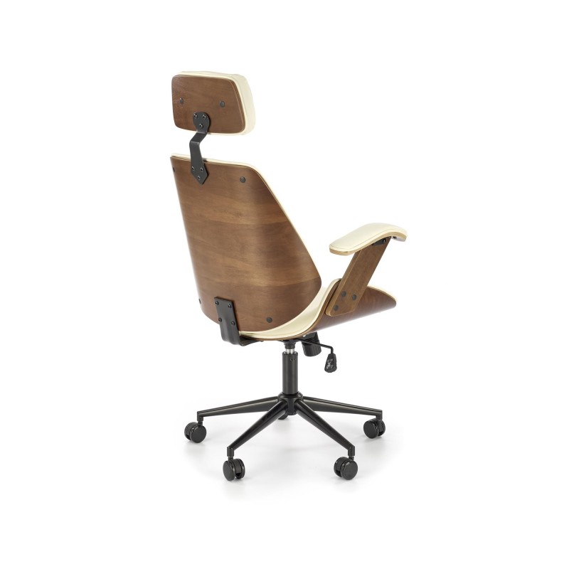 'IGNAZIO Swivel Chair, Walnut-Cream' 'IGNAZIO Swivel Chair, Walnut-Cream'