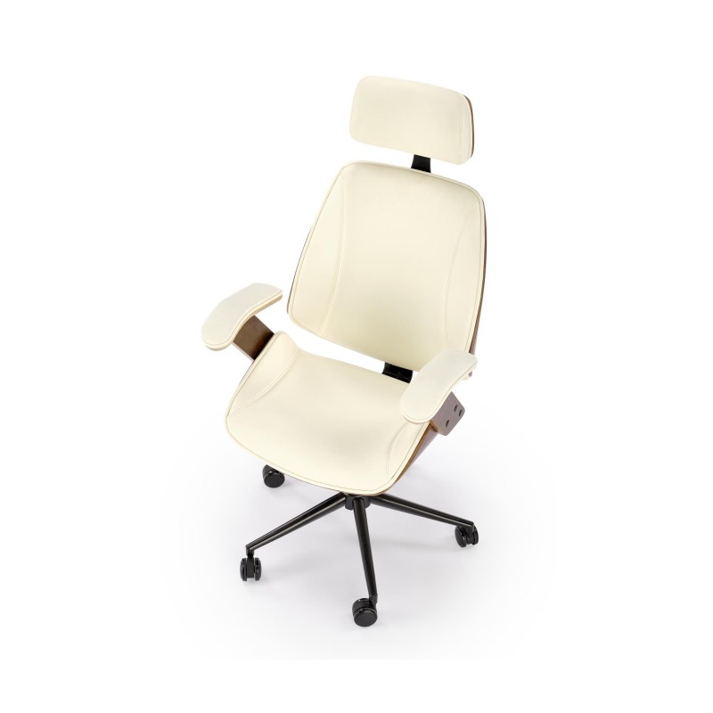 'IGNAZIO Swivel Chair, Walnut-Cream' 'IGNAZIO Swivel Chair, Walnut-Cream'
