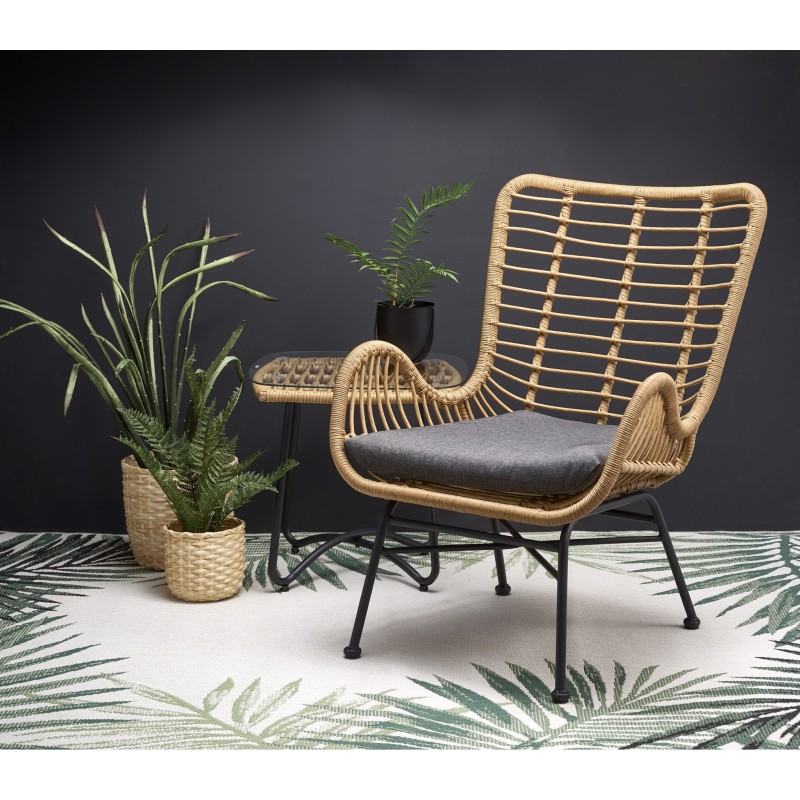'IKARO Black / Natural / Ash Grey Armchair' 'IKARO Black / Natural / Ash Grey Armchair'