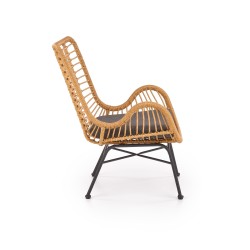 'IKARO Black / Natural / Ash Grey Armchair' 'IKARO Black / Natural / Ash Grey Armchair'