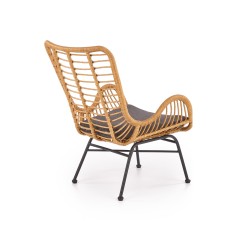 'IKARO Black / Natural / Ash Grey Armchair' 'IKARO Black / Natural / Ash Grey Armchair'