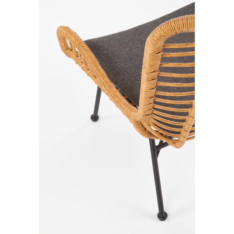 'IKARO Black / Natural / Ash Grey Armchair' 'IKARO Black / Natural / Ash Grey Armchair'