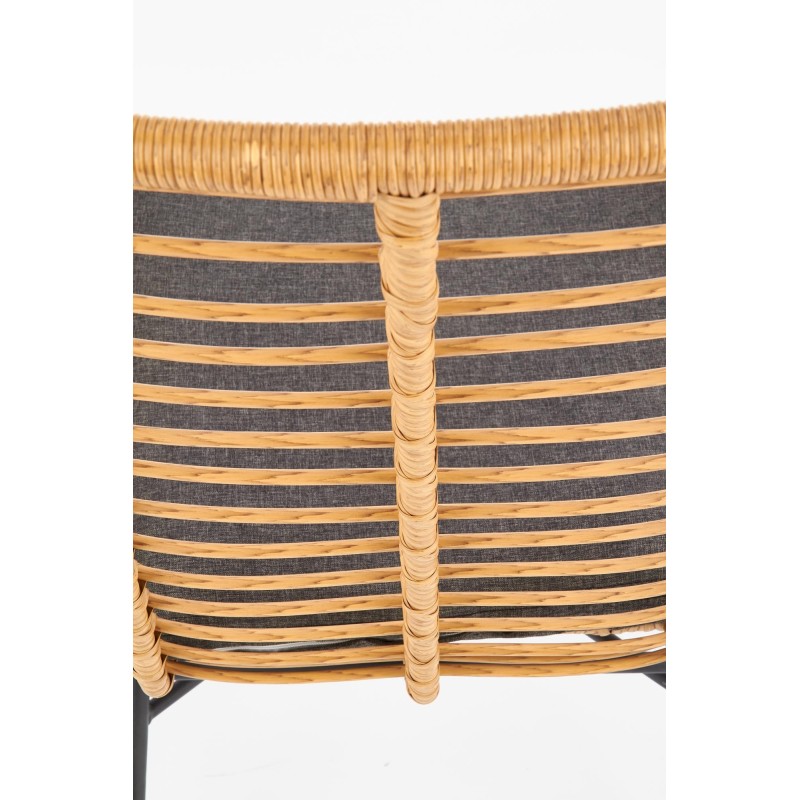 'IKARO Black / Natural / Ash Grey Armchair' 'IKARO Black / Natural / Ash Grey Armchair'