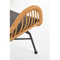 'IKARO Black / Natural / Ash Grey Armchair' 'IKARO Black / Natural / Ash Grey Armchair'