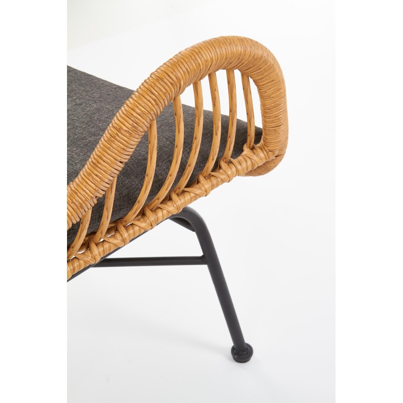 'IKARO Black / Natural / Ash Grey Armchair' 'IKARO Black / Natural / Ash Grey Armchair'