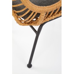 'IKARO Black / Natural / Ash Grey Armchair' 'IKARO Black / Natural / Ash Grey Armchair'